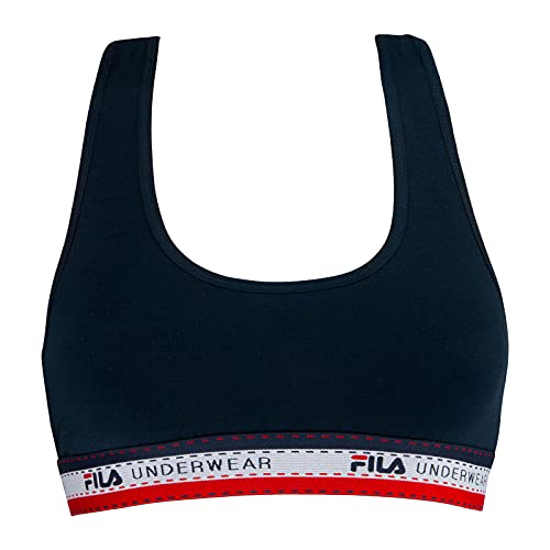 FILA Damen Bustier Fitness Sport BH Racerback Bra, Farbe:Blau, Artikel:-321 Navy, Wäschegröße:S von FILA