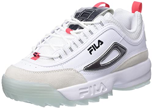 FILA Damen Disruptor wmn Sneaker, White Silver Red, 39 EU von FILA