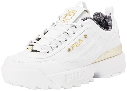 FILA Damen Disruptor P wmn Sneaker, White-Gold, 37 EU von FILA