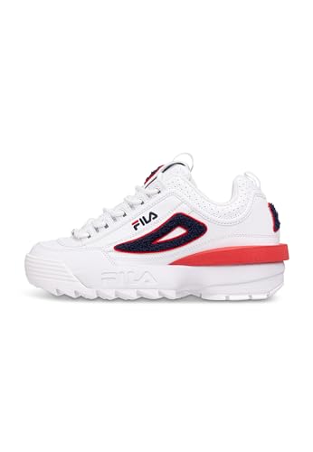 FILA Damen Disruptor Patch wmn Sneaker, White Navy, 37 EU von FILA