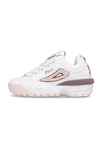 FILA Damen Disruptor Patch wmn Sneaker, White Pale Mauve, 39 EU von FILA