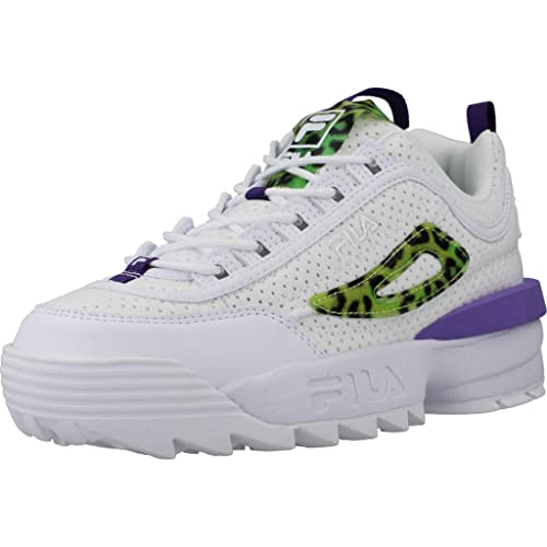 FILA Damen Disruptor T wmn Sneaker, White Electric Purple, 40 EU von FILA