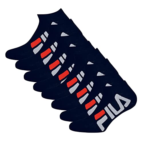 FILA Damen Herren Sneaker Socken Sportsocken Kurzsocken 4 Paar, Farbe:Blau, Größe:35-38, Artikel:-321 navy von FILA