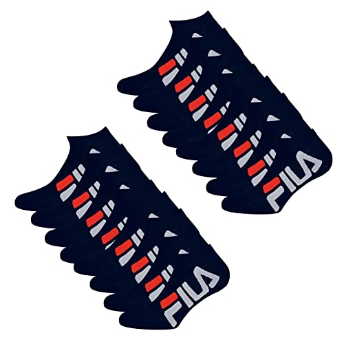 FILA Damen Herren Sneaker Socken Sportsocken Kurzsocken 8 Paar, Farbe:Blau, Größe:35-38, Artikel:-321 navy von FILA