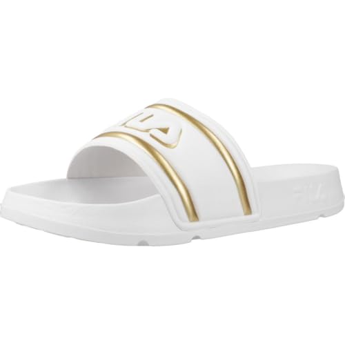 FILA Damen Morro Bay Logo wmn Slipper, White Gold, 41 EU von FILA