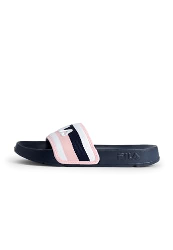 FILA Damen Morro Bay Stripes Slipper wmn Slide Sandal, Navy-Powder Pink, 42 EU von FILA