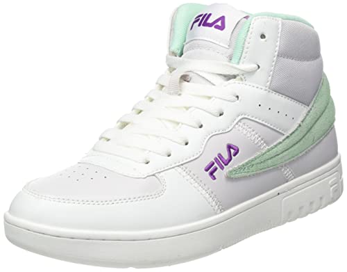 FILA Damen Noclaf Mid Wmn Sneaker, White-Brook Green, 37 EU Schmal von FILA