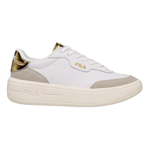 FILA Damen Premium F wmn Sneaker, White-Gold, 36 EU von FILA