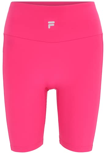 FILA Damen RAKandA high Waist Bike Radler, Pink Yarrow, XS von FILA