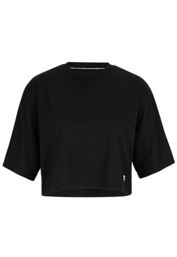 FILA Damen RECANATI Cropped T-Shirt, Black, L von FILA