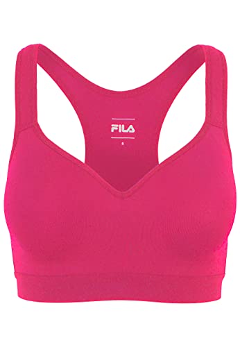 FILA Damen REUT medium Support Sport-BH, Pink Yarrow, L von FILA