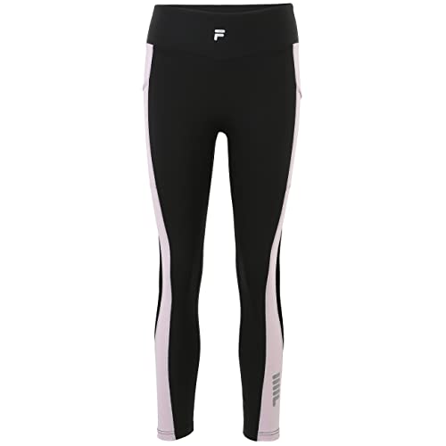 FILA Damen Redon 7/8 Leggings, Black-Fair Orchid, M von FILA