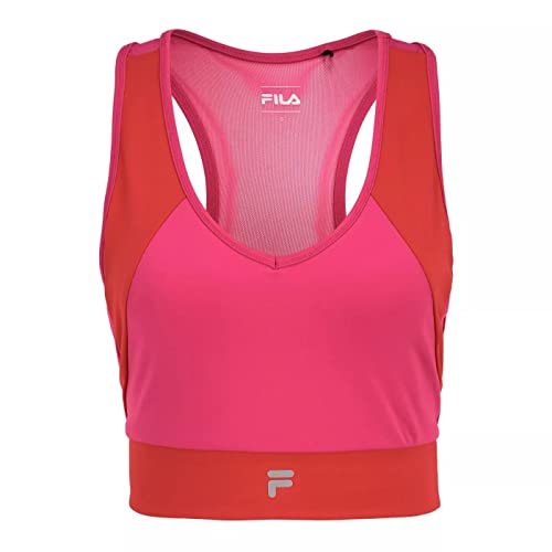 FILA Damen Revere Sport-BH, Pink Yarrow-Bittersweet, M von FILA