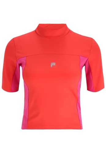 FILA Damen Riva Cropped T-Shirt, Bittersweet-Pink Yarrow, S von FILA