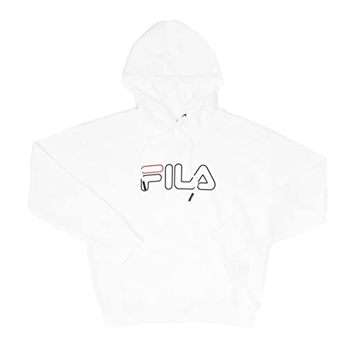 FILA Damen SALEA Kapuzenpullover, Bright White, L von FILA