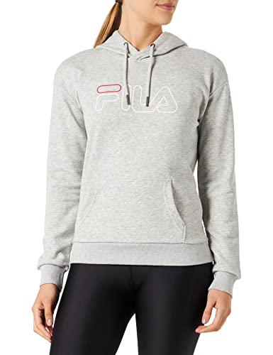 FILA Damen SALEA Kapuzenpullover, Light Grey Melange, M von FILA