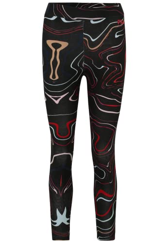 FILA Damen SALEWI 7/8 Leggings, Black Colour Waves AOP, XS von FILA