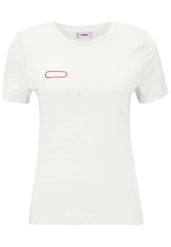 FILA Damen SCHILDE T-Shirt, Bright White, XL von FILA