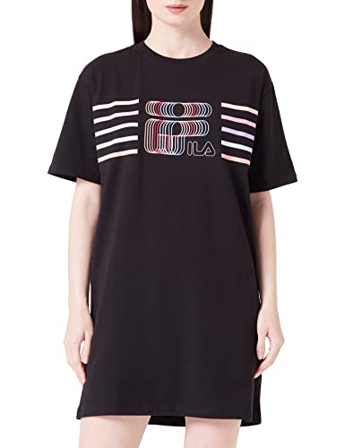 FILA Damen STURNA Graphic Logo Kleid, Black, M von FILA