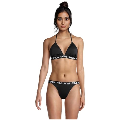 FILA Damen Split Triangle Bikini, Schwarz, M EU von FILA