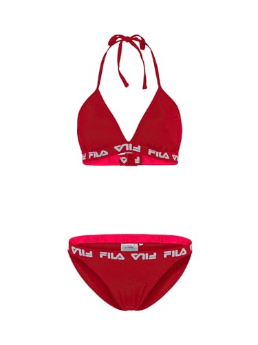 FILA Damen Split Triangle Bikini, True Red, XS EU von FILA