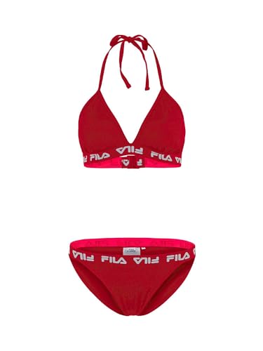 FILA Damen Split Triangle Bikini, True Red, XS EU von FILA