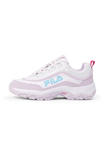FILA Damen Strada Logo wmn Sneaker, White-Orchid Hush, 40 EU von FILA