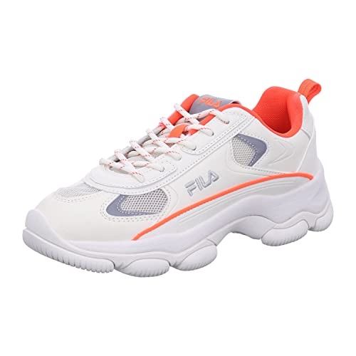 FILA Damen Strada Lucid wmn Sneaker, Marshmallow-Fiery Coral, 36 EU Schmal von FILA