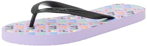 FILA Damen Troy Logo Slipper wmn Flip-Flop, Viola-Black, 41 EU von FILA