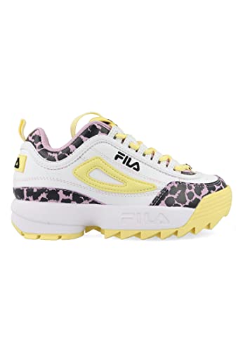 FILA Disruptor F Kids Sneaker, White-Pale Banana, 29 EU von FILA