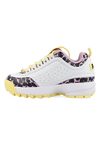 FILA Disruptor F Kids Sneaker, White-Pale Banana, 29 EU von FILA