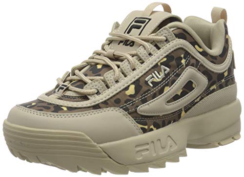 FILA Disruptor N wmn Damen Sneaker, Beige (Feather Gray/Leopard), 37 EU von FILA