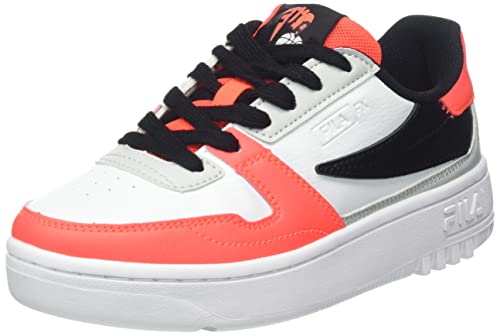 FILA FXVENTUNO Teens Sneaker, Gray Violet-Fiery Coral, 37 EU Schmal von FILA