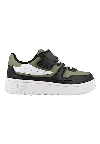 FILA FXVENTUNO Velcro Kids Sneaker, Oil Green-Black, 30 EU von FILA