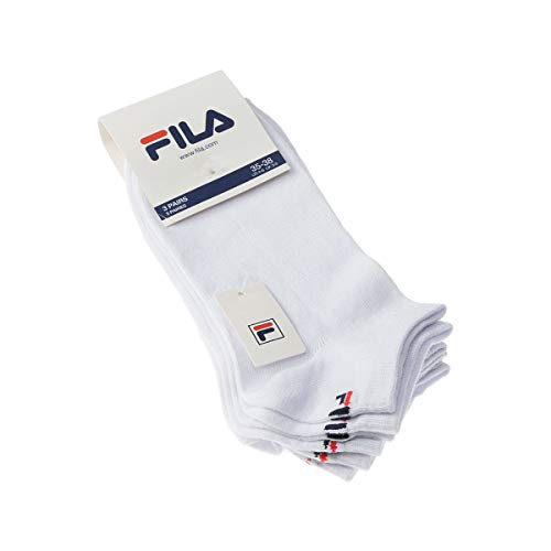 FILA Füsslinge Sneaker Socken im 6er Pack für Herren und Damen (35-38, weiss) von FILA