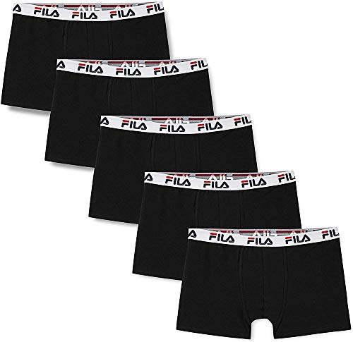 FILA Herren 5-Pack Urban Boxer Fu5016 Boxershorts, Schwarz (Black 200), L (5er Pack) von FILA