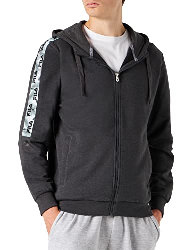 FILA Herren BASTAHL Jacket Hoody Jacke, Dark Grey Melange, L von FILA