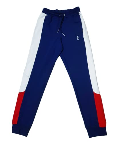 FILA Herren BILGORAJ Freizeithose, Medieval Blue-Bright White-True Red, XS von FILA