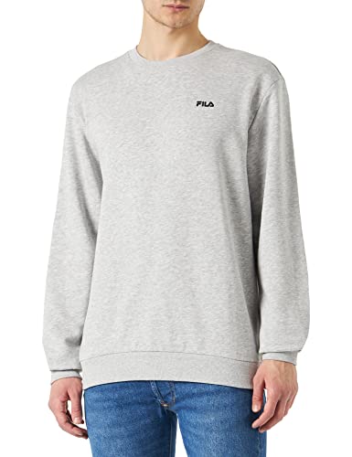 FILA Herren BRUSTEM Crew Sweatshirt, Light Grey Melange, M von FILA