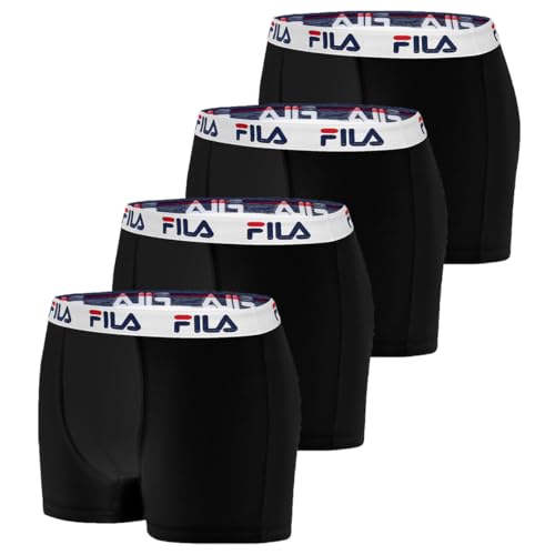 FILA Herren-Boxershorts, 4 Stück, Schwarz , XXXL FILA Herren-Boxershorts, 4 Stück, Schwarz , XXXL von FILA