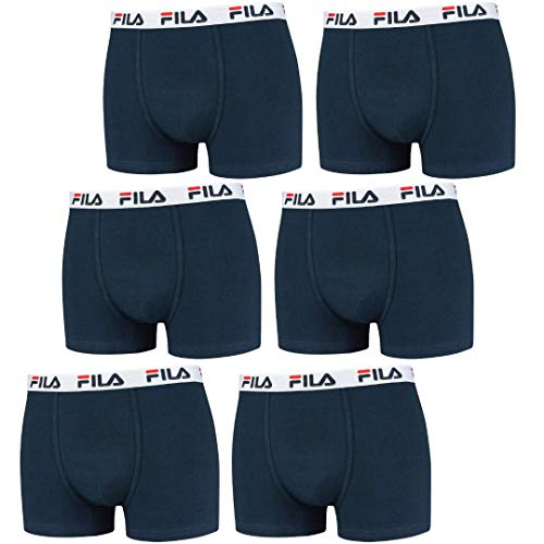 FILA Herren Boxershorts 6-Pack (L, Navy) von FILA