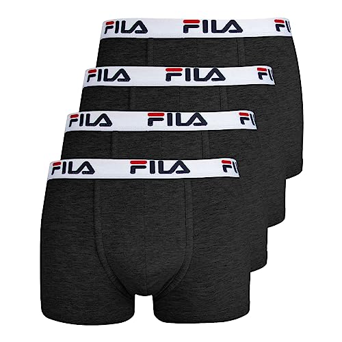 FILA Herren Boxershorts Unterhosen Man Boxers FU5016 4er Pack, Farbe:Grau, Wäschegröße:XL, Artikel:-248 Anthracite Melange von FILA