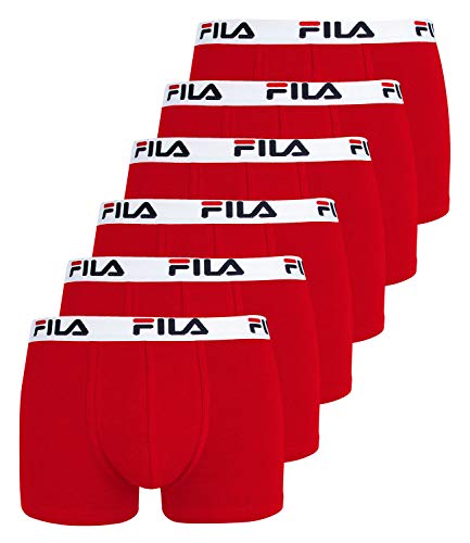 FILA Herren Boxershorts Unterhosen Man Boxers FU5016 6er Pack, Farbe:Rot, Wäschegröße:2XL, Artikel:-118 red von FILA