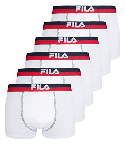 FILA Herren Boxershorts Unterhosen Man Boxers FU5020 4er Pack, Wäschegröße:XL, Artikel:-300 White von FILA