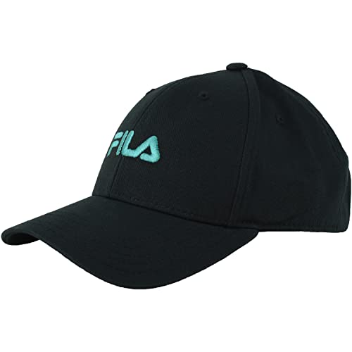 FILA Herren Brasov 6 Panel Linear Logo - Strap Back Cap with a visor, Schwarz, 31 EU von FILA