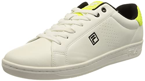 FILA Herren Crosscourt 2 NT Low Sneaker, White-Safety Yellow, 40 EU von FILA