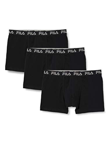 Fila Herren Fu5004/3 Man Boxer 200 L Underwear, 200 Schwarz, L von FILA