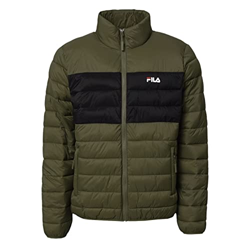 FILA Herren Jacke Outdoorjacke Winterjacke Steppjacke Berglern, Farbe:Grün, Größe:L, Artikel:-63044 burnt olive/moonless night von FILA