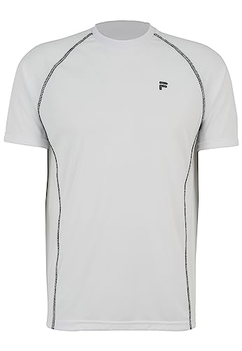 FILA Herren LEXOW Raglan T-Shirt, Light Grey Melange, XL von FILA