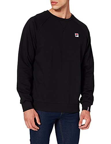 FILA Herren Men Heath Raglan Crew Sweat Sweatshirt, Black, S von FILA